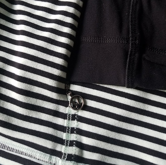 Lululemon Mint Black Stripe zip Up Hoodie 6 - Picture 4 of 7